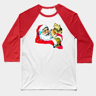 Santa Claus hugging little angel Baseball T-Shirt